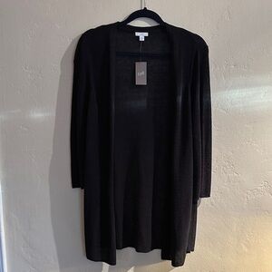 J. Jill Black Open-Front Cardigan